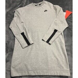 SMALL NIKE Womens Sportswear Tech Fleece Dress dd5626-063 GREY
